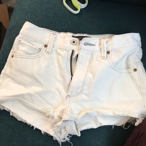 White high waisted shorts